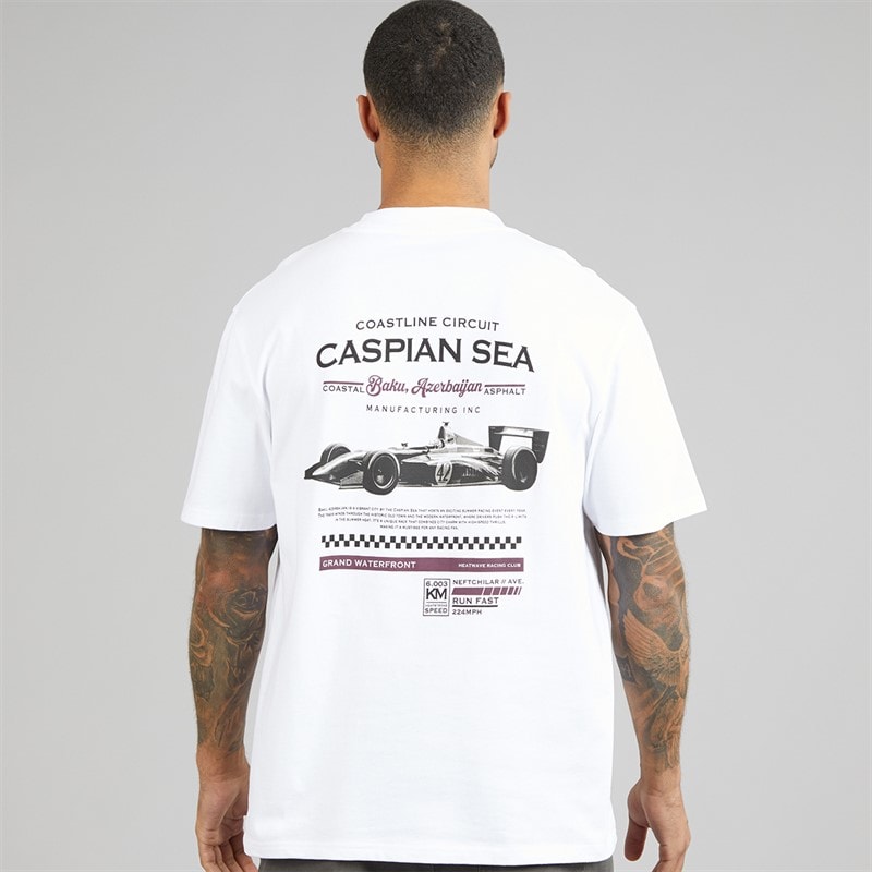 THREADBARE Mens Addi T-Shirt White - Image 2