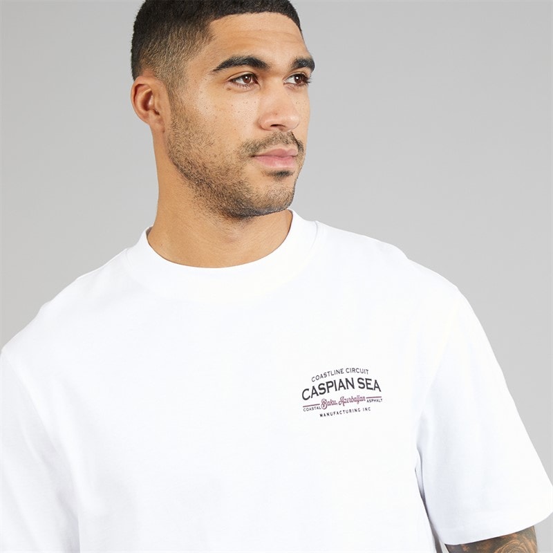 THREADBARE Mens Addi T-Shirt White - Image 3