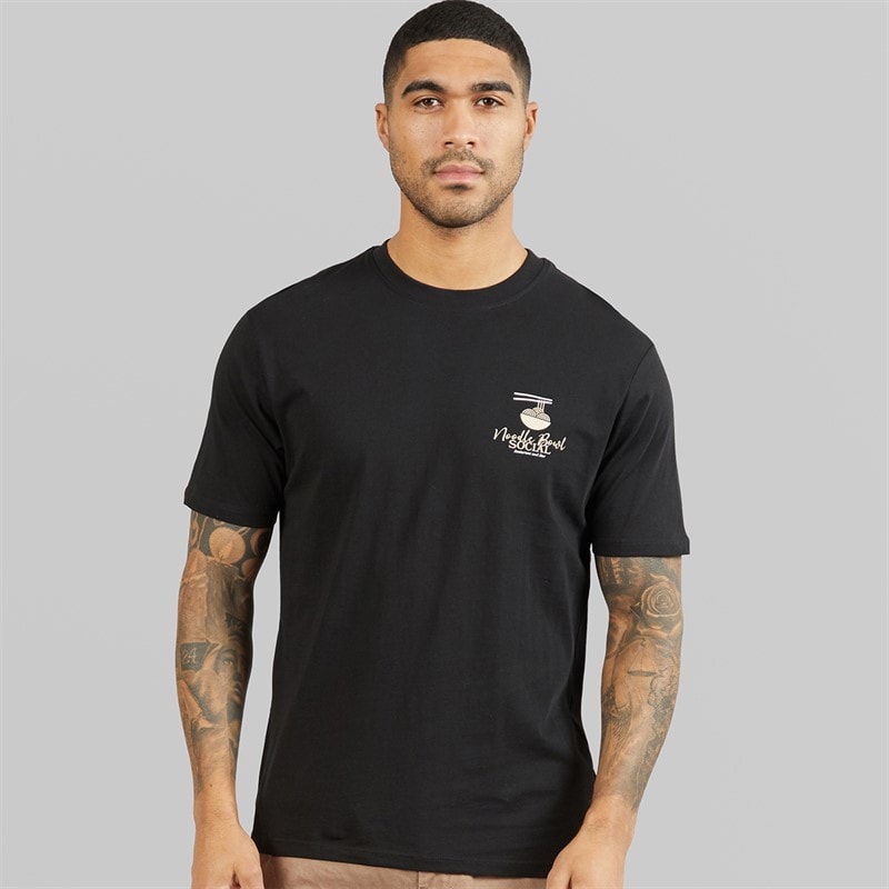 THREADBARE Mens Orr T-Shirt Black - Image 2