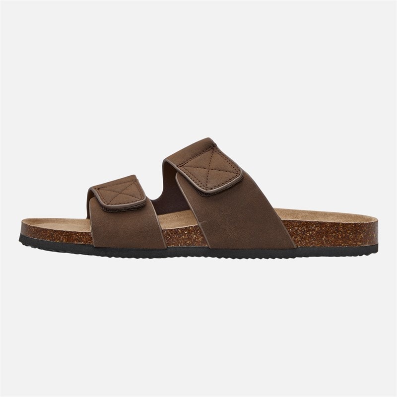 THREADBARE Mens Dual Strap Sandals Brown - Image 2