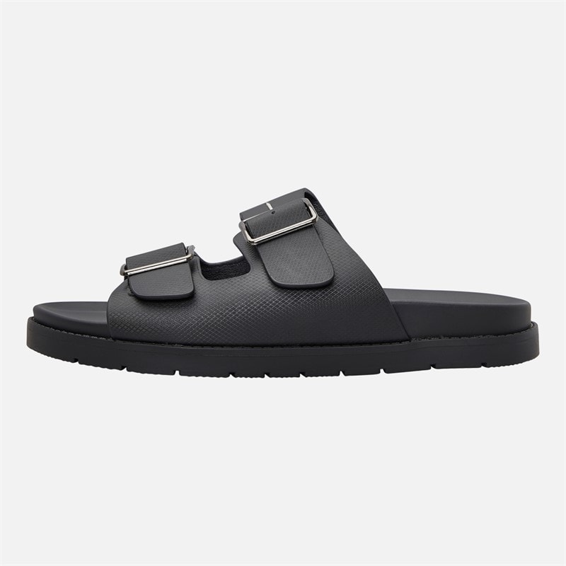 THREADBARE Mens Gladstone Dual Strap Sandals Black - Image 2
