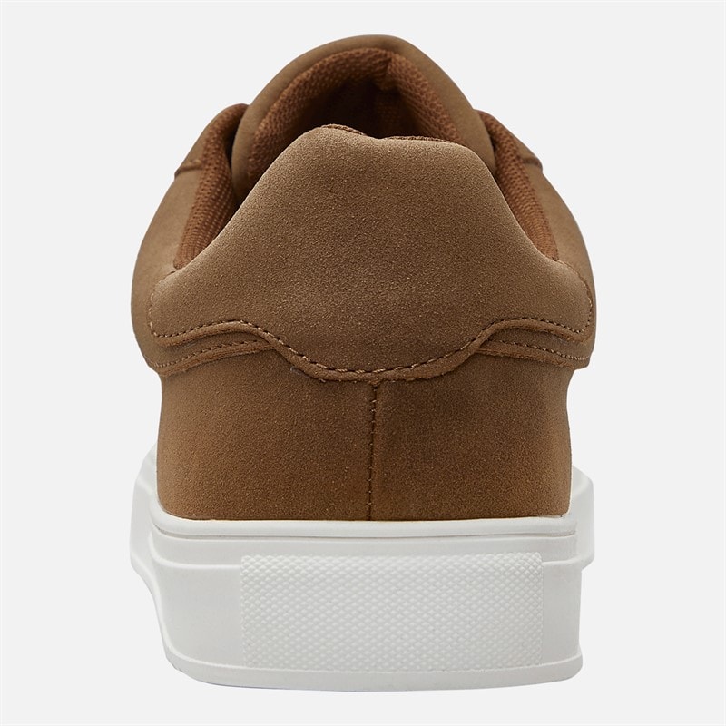 THREADBARE Mens Court Trainers Brown - Image 3