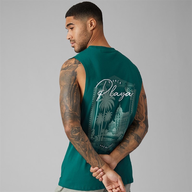 THREADBARE Mens Vacay Vest Mediteranea - Image 1