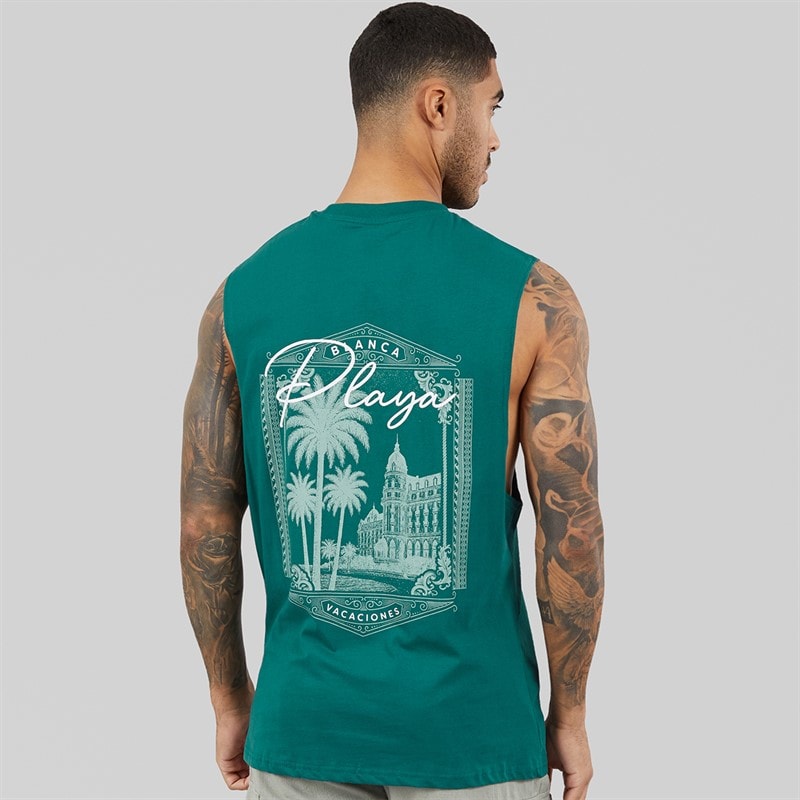 THREADBARE Mens Vacay Vest Mediteranea - Image 3