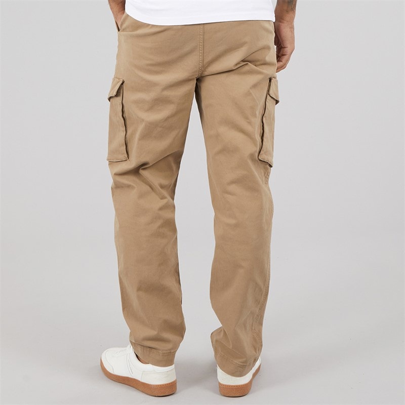 THREADBARE Mens Castil Cargo Trousers Dark Stone Dk Stone - Image 2