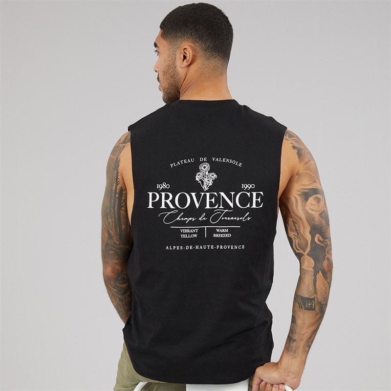 THREADBARE Mens Proven Vest Black - Image 1
