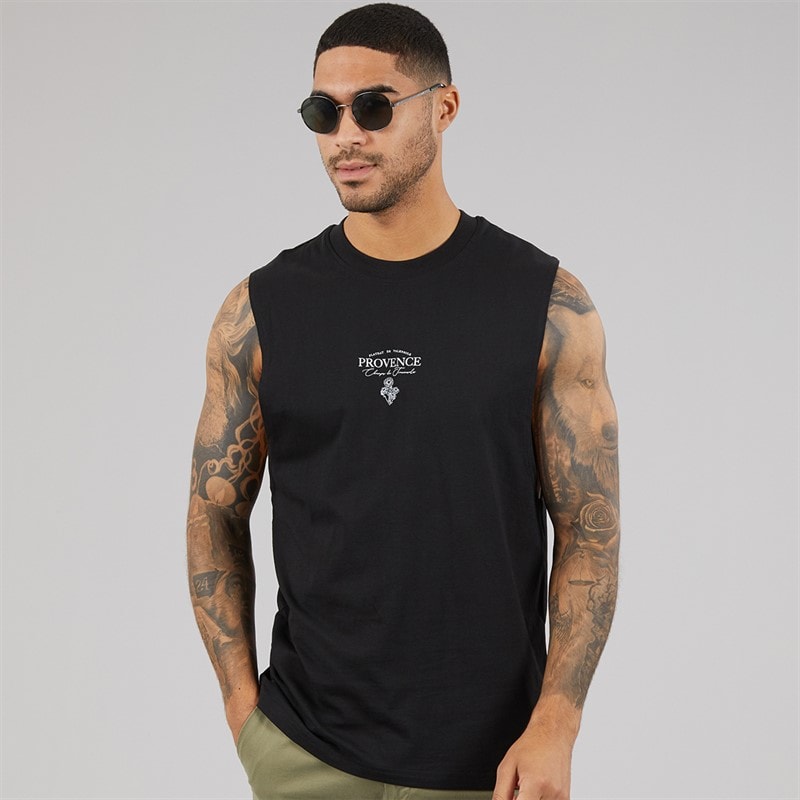 THREADBARE Mens Proven Vest Black - Image 2