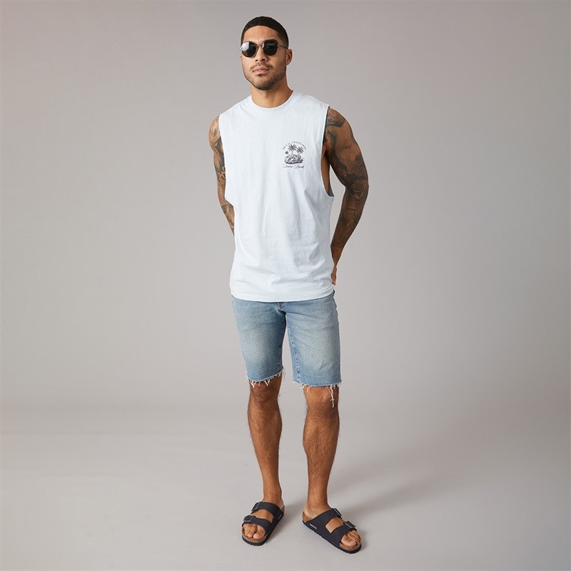 THREADBARE Mens Coast Vest Blue - Image 4