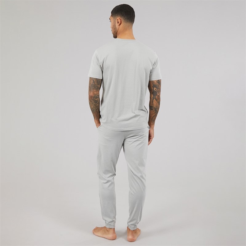THREADBARE Mens Elton Pyjama Set Chalk - Image 2