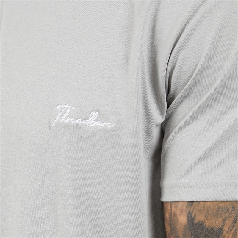 THREADBARE Mens Elton Pyjama Set Chalk - Image 3