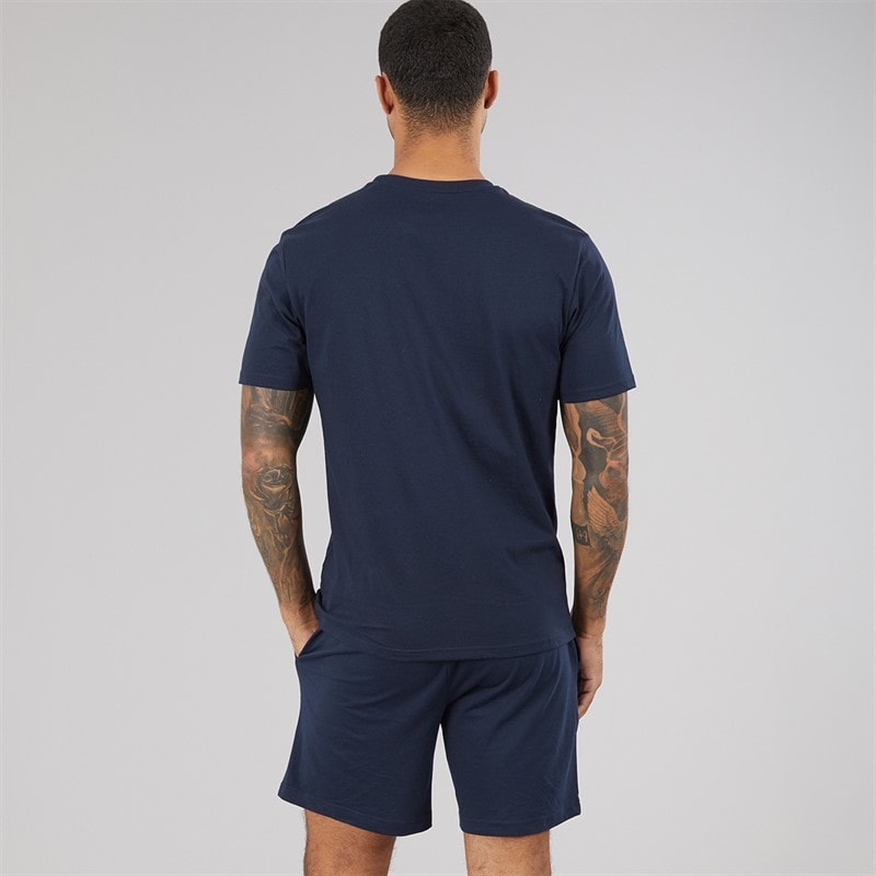 THREADBARE Mens Wells Pyjama Set Navy - Image 2