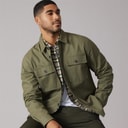 THREADBARE Mens Pulp Shacket Olive