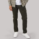 THREADBARE Mens Battled Cargo Trousers Forest