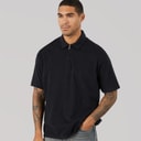 THREADBARE Mens Cayl Oversized Polo Shirt Black