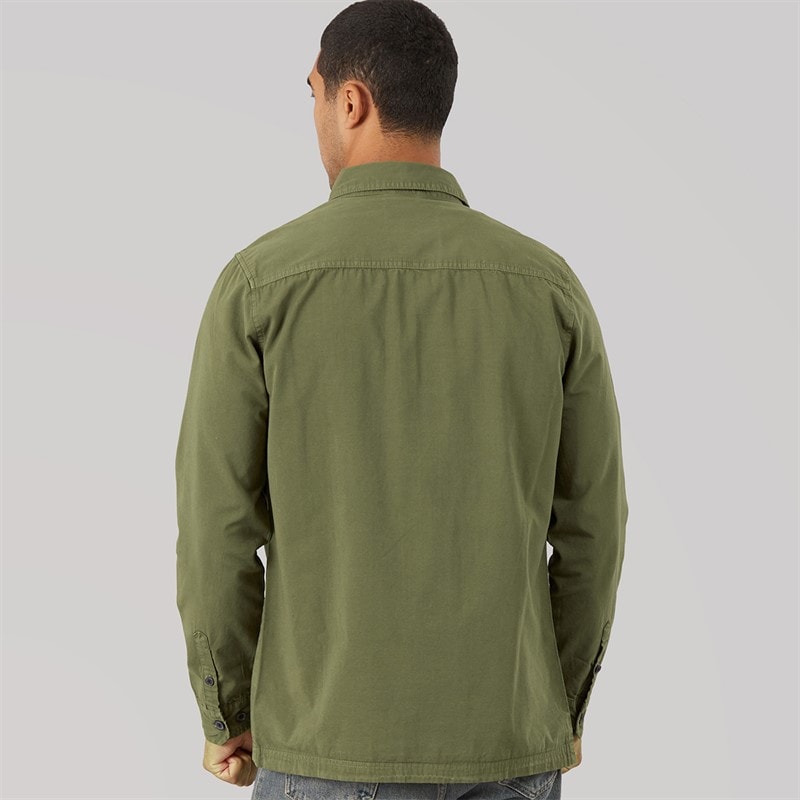 THREADBARE Mens Mini Shacket Khaki - Image 2