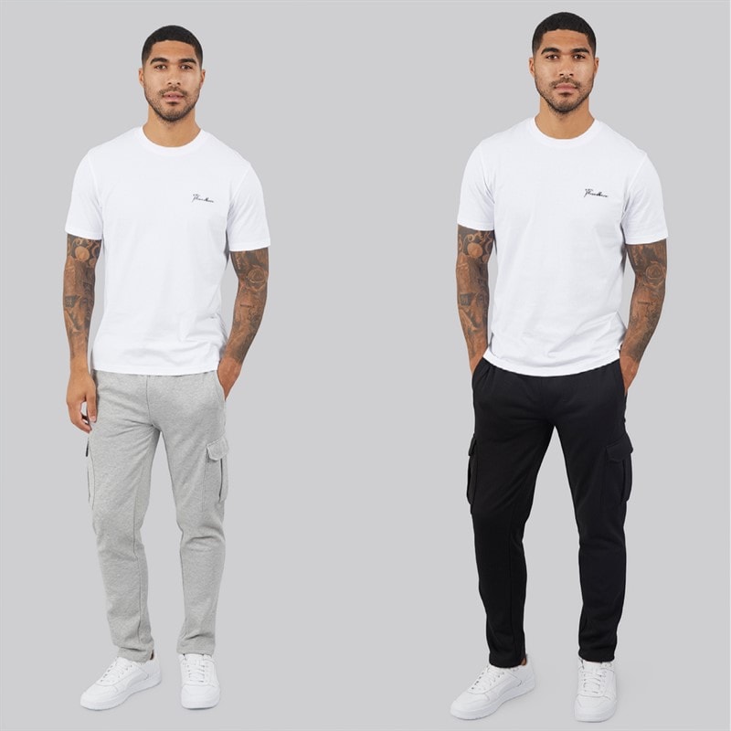 THREADBARE Mens Marylebone Two Pack Cargo Joggers Multi - Image 3