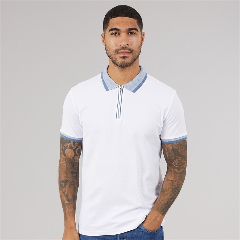 THREADBARE Mens Three Pack Ember Polo Shirts Multi - Image 2