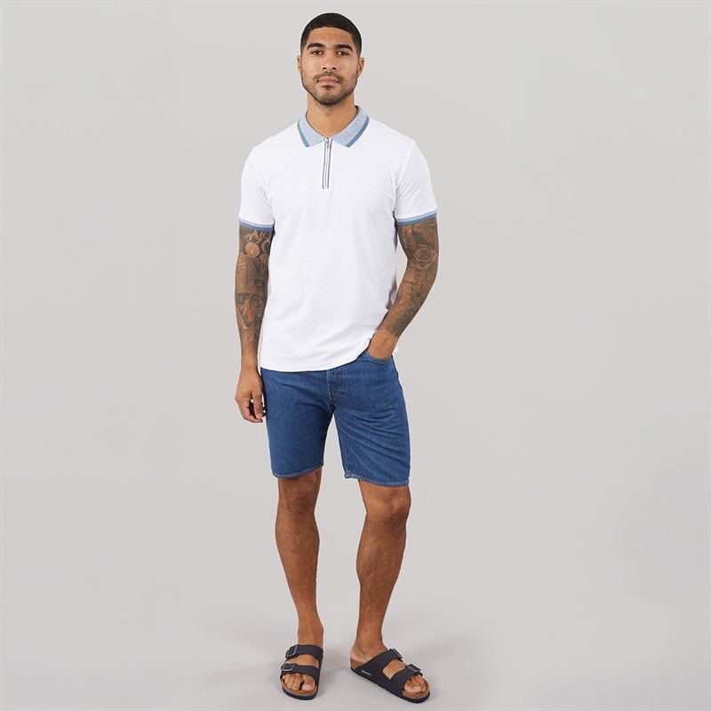 THREADBARE Mens Three Pack Ember Polo Shirts Multi - Image 4