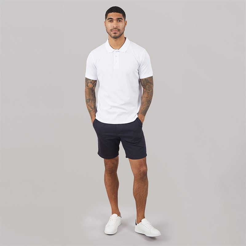 THREADBARE Mens Wigsto Polo Shirt White - Image 4