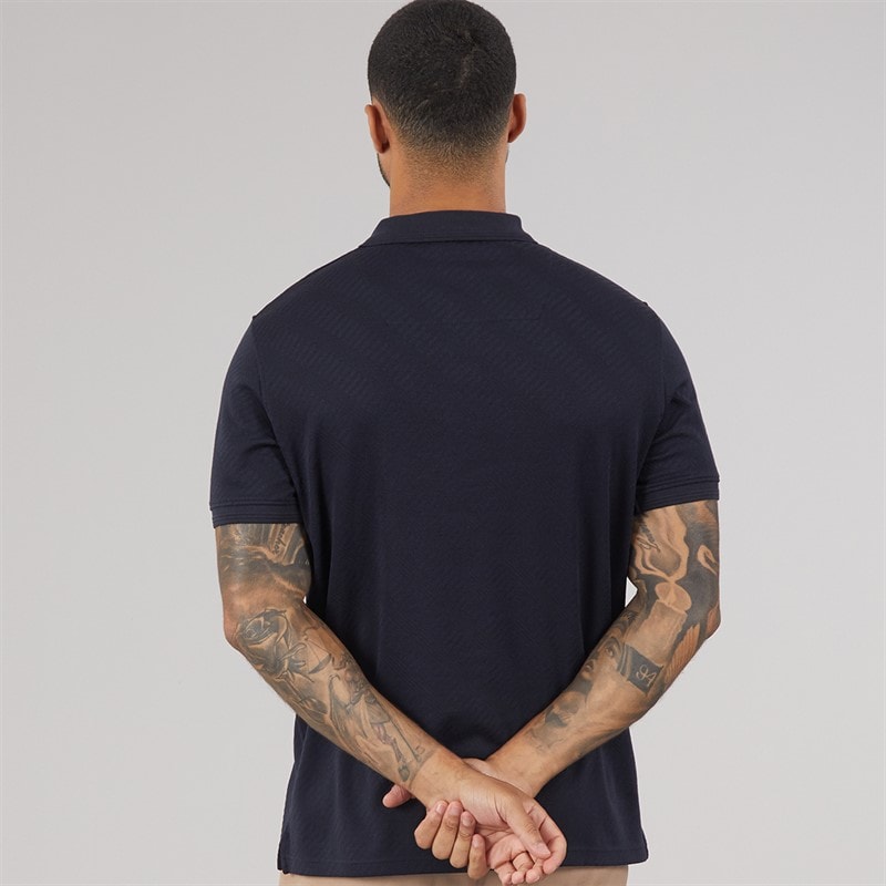 THREADBARE Mens Wigsto Polo Shirt Navy - Image 2