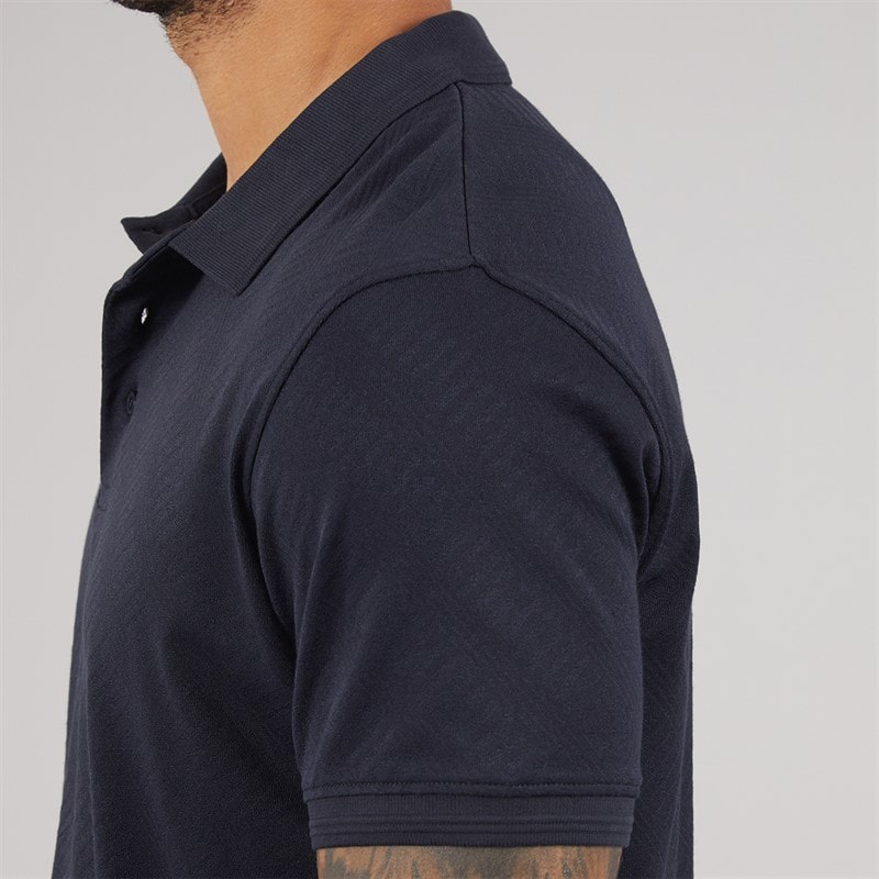 THREADBARE Mens Wigsto Polo Shirt Navy - Image 3