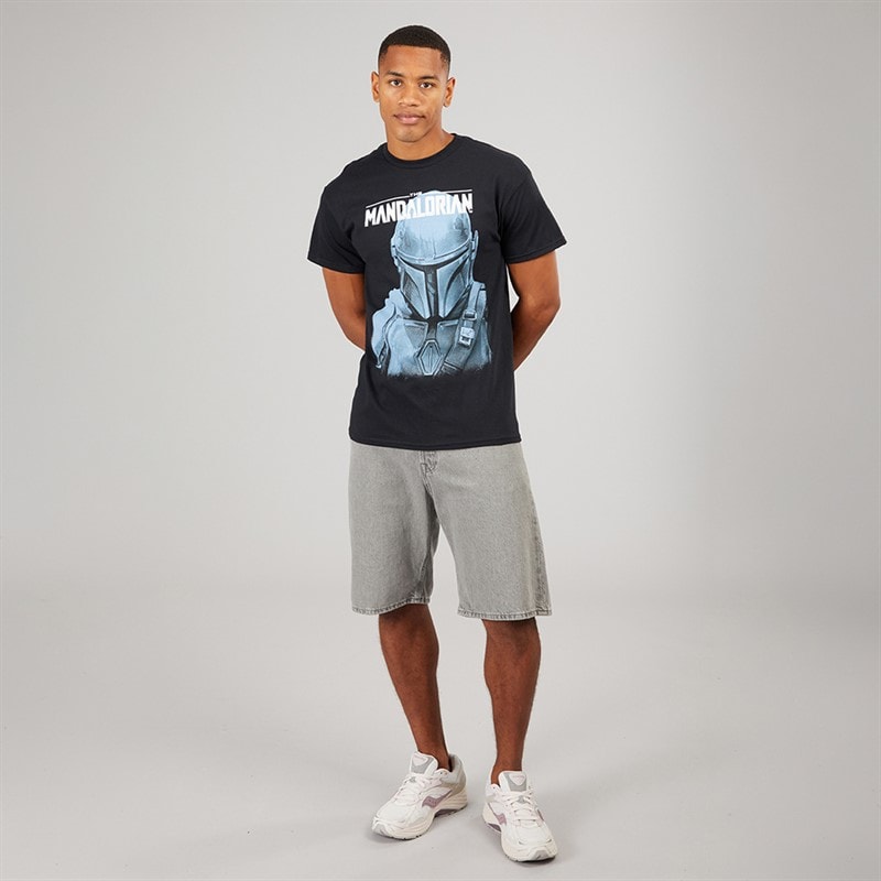 STAR WARS Mens Mandalorian T-Shirt Charcoal - Image 3