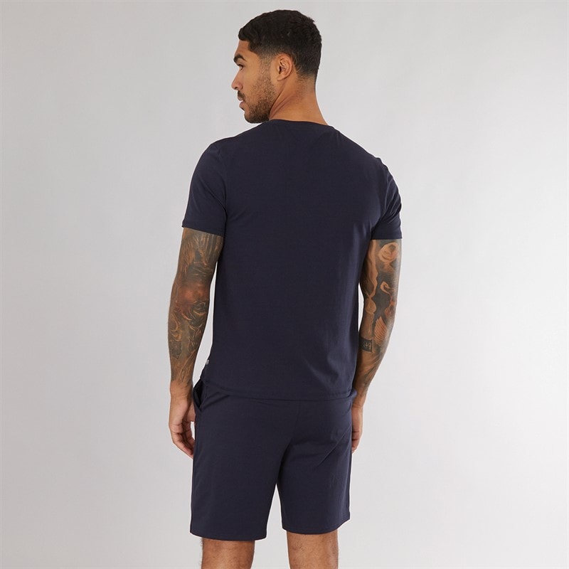 Ted Baker Mens T-Shirt And Shorts Lounge Set Navy - Image 2