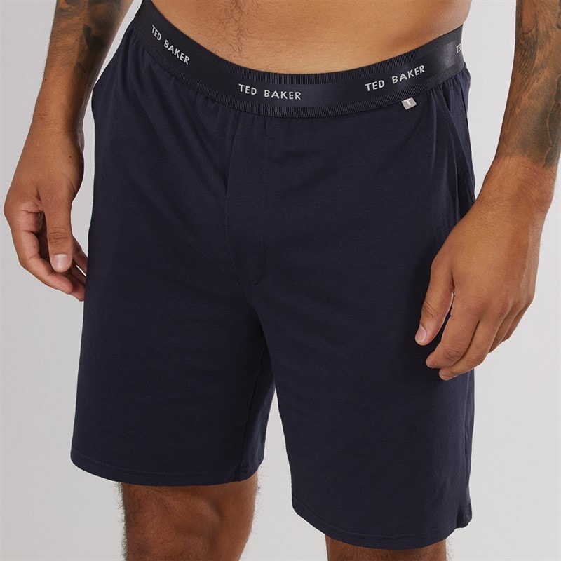 Ted Baker Mens T-Shirt And Shorts Lounge Set Navy - Image 4