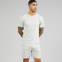 Ted Baker Mens T-Shirt And Shorts Lounge Set Heather Grey