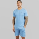 Ted Baker Mens T-Shirt And Shorts Lounge Set Riviera Blue