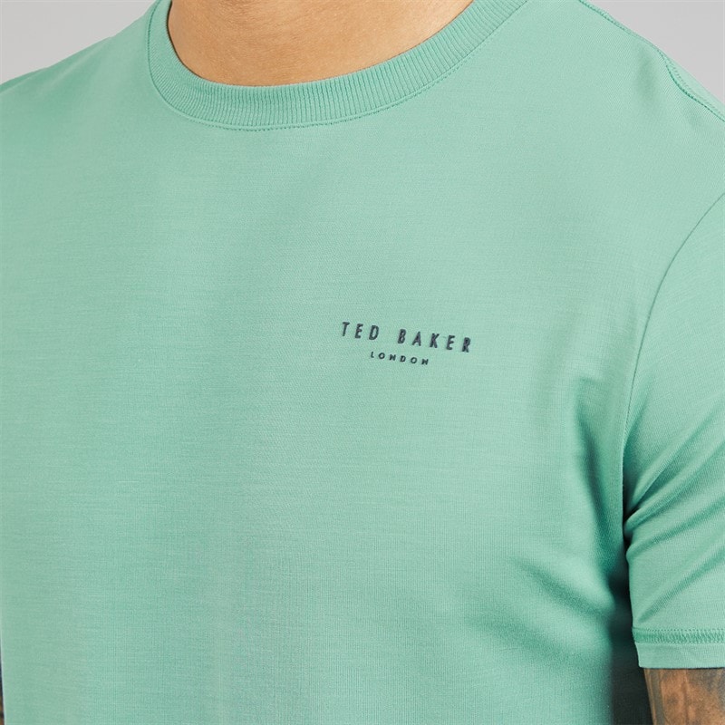 Ted Baker Mens T-Shirt And Shorts Lounge Set Mint - Image 3