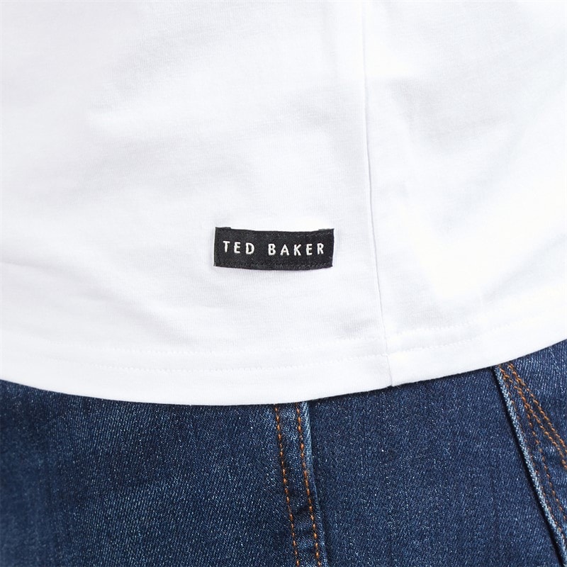Ted Baker Mens Three Pack Crew Neck T-Shirts White - Image 5