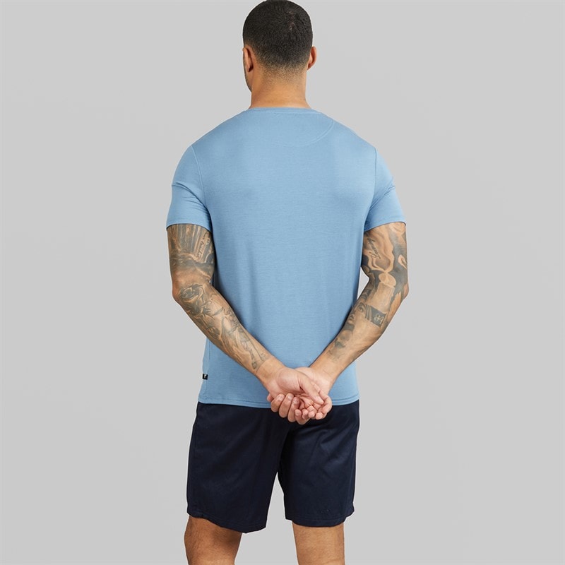 Ted Baker Mens T-Shirt And Shorts Lounge Set Solid - Image 2