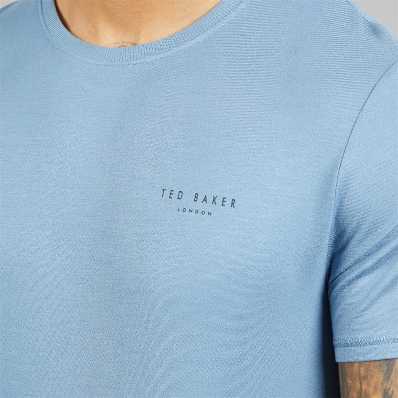 Ted Baker Mens T-Shirt And Shorts Lounge Set Solid - Image 3