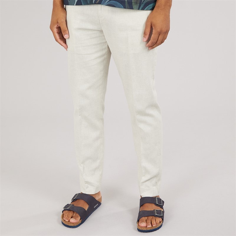 Ted Baker Mens Kenleyt Stretch Linen Trousers Stone - Image 3