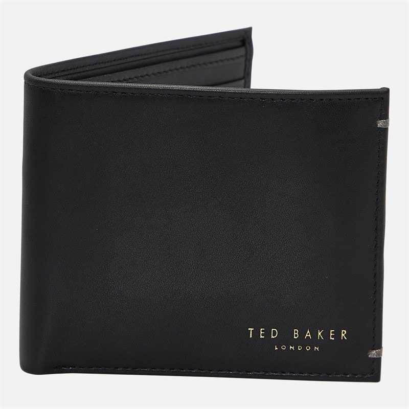 Ted Baker Mens Antoony Bi-Fold Leather Wallet Black