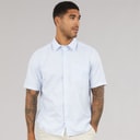 Ted Baker Mens Palomas Short Sleeve Linen Shirt Blue