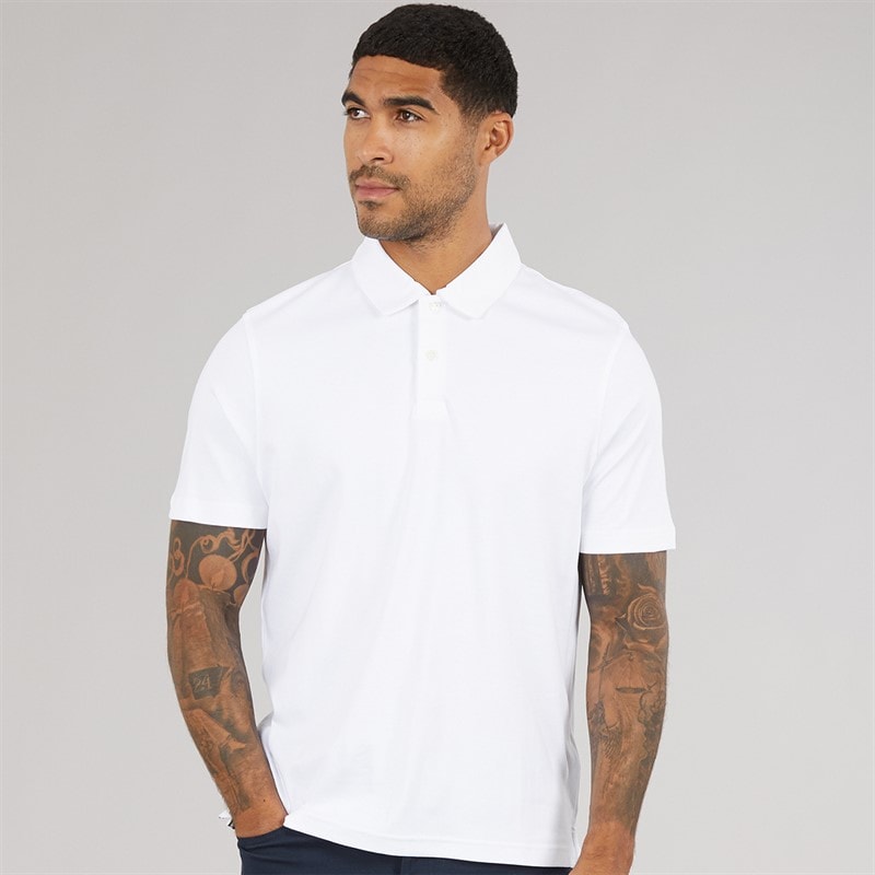 Ted Baker Mens Wilmott Slim Soft Touch Polo Shirt White