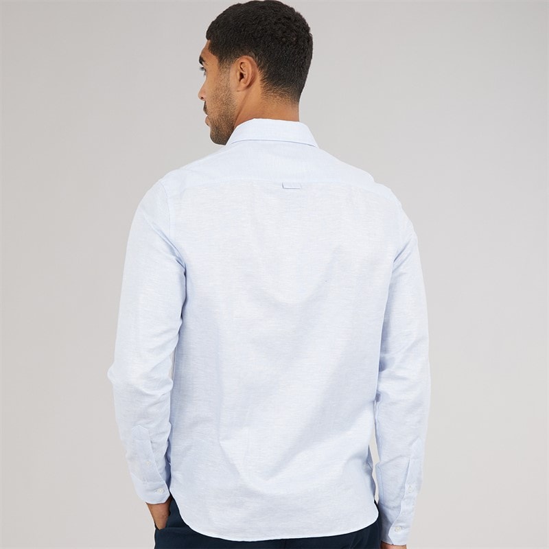Ted Baker Mens Romeos Linen Shirt Blue - Image 2