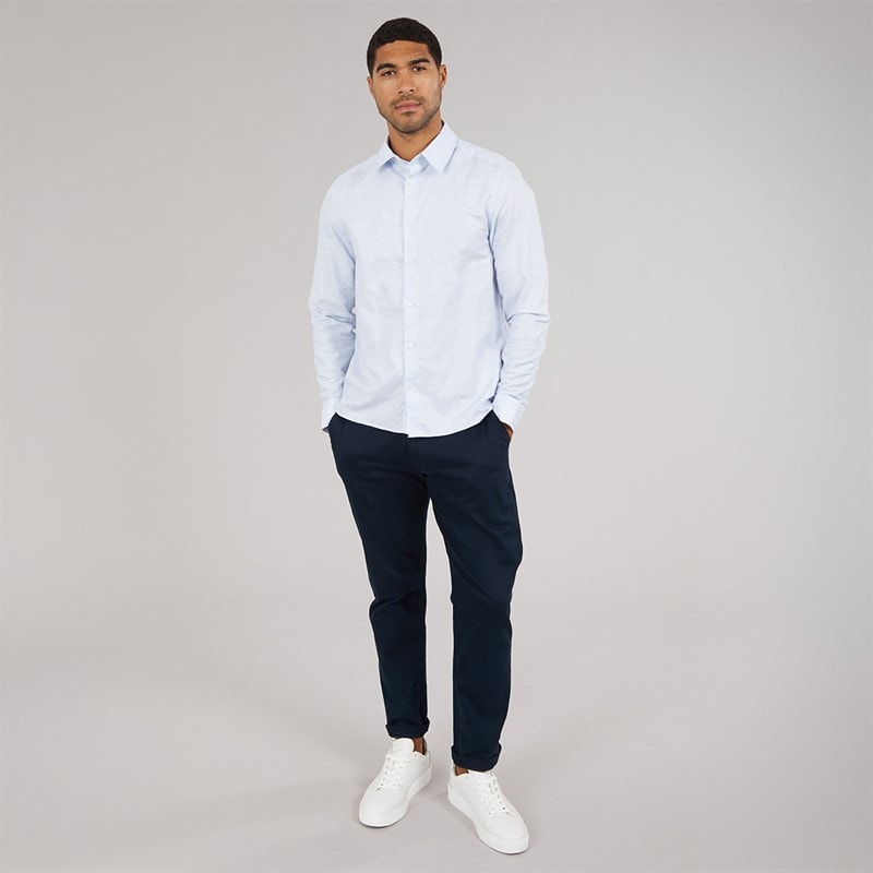 Ted Baker Mens Romeos Linen Shirt Blue - Image 4