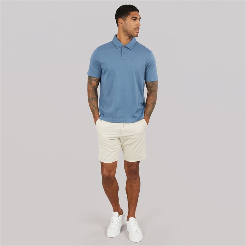 Ted Baker Mens Wilmott Slim Soft Touch Polo Shirt Mid Blue - Image 4