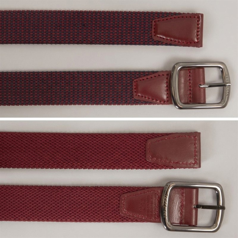 Ted Baker Mens Columm Reversable Elastic Belt Oxblood - Image 2