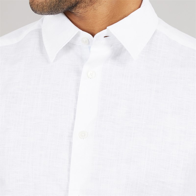 Ted Baker Mens Romeos Linen Shirt White - Image 3