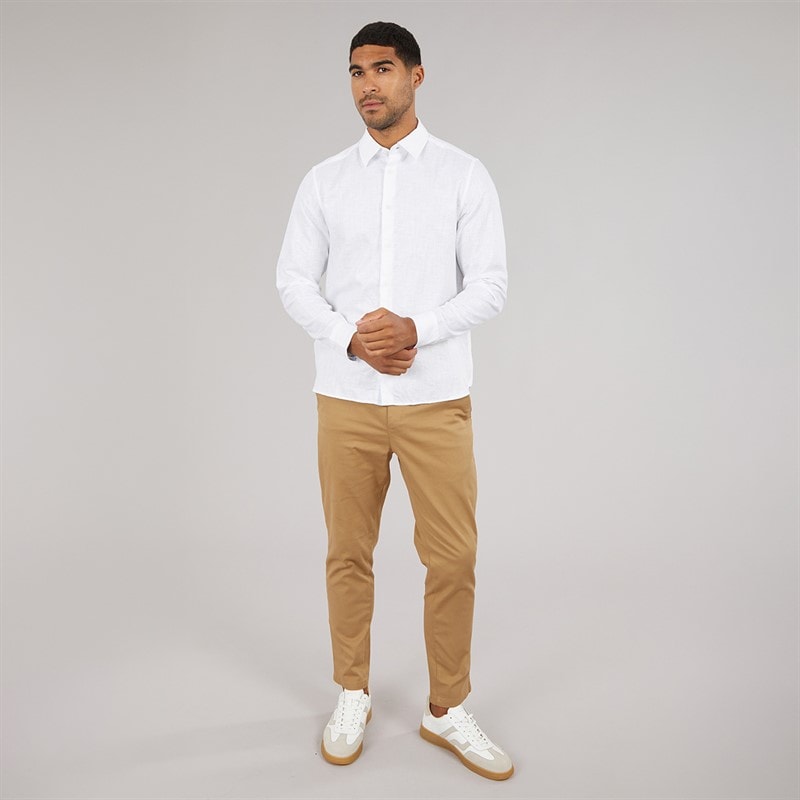 Ted Baker Mens Romeos Linen Shirt White - Image 4