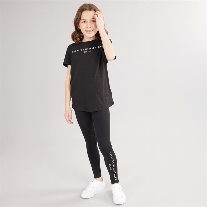 Tommy Hilfiger Girls Essential Leggings Black - Image 3