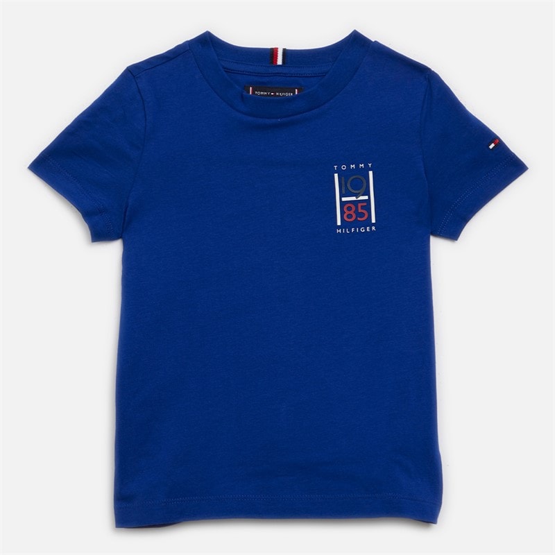 Tommy Hilfiger Boys Graphic T-Shirt Wedge Blue - Image 1
