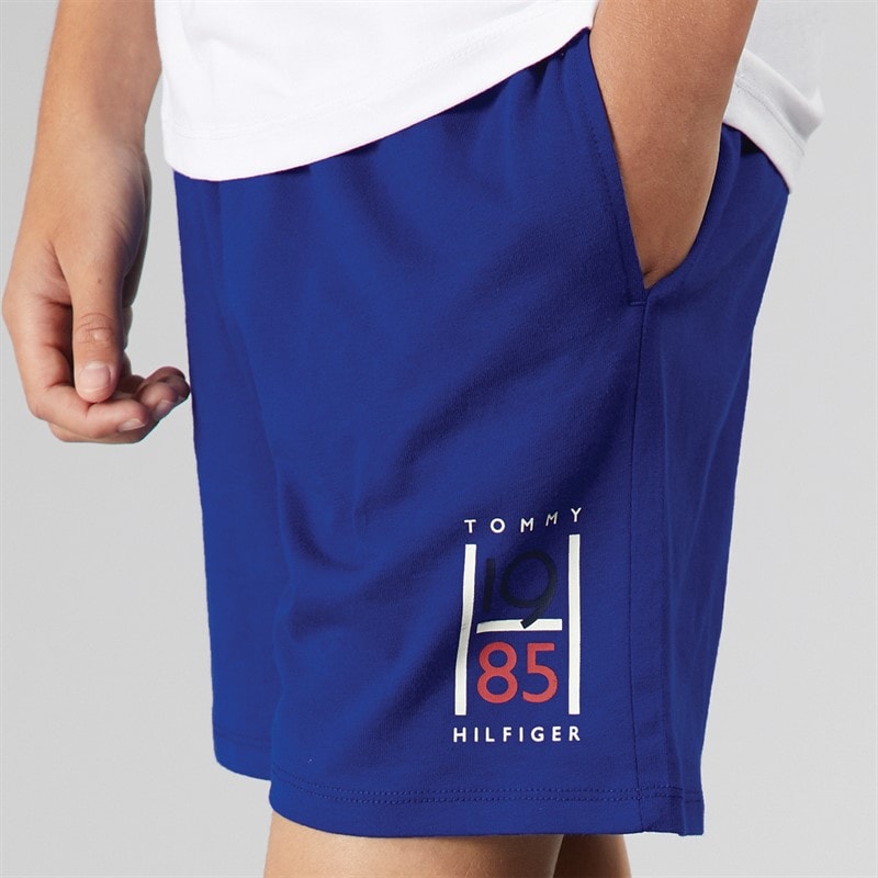 Tommy Hilfiger Boys Graphic Sweat Shorts Wedge Blue - Image 3