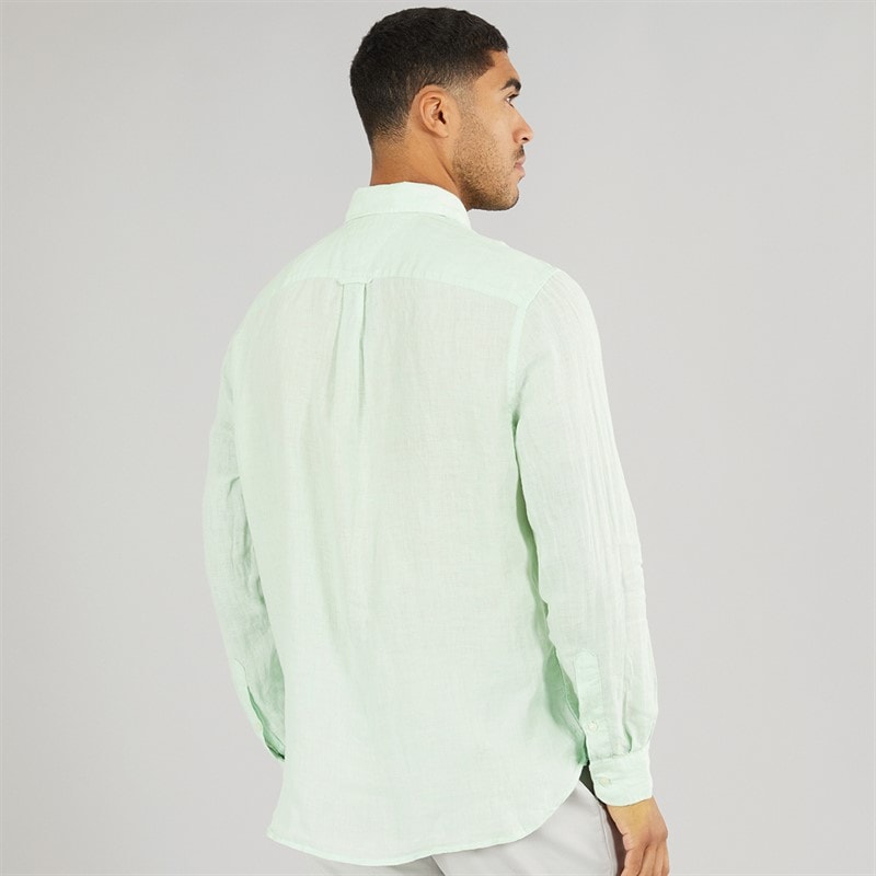 Tommy Hilfiger Mens Long Sleeve Shirt Opal Green - Image 2