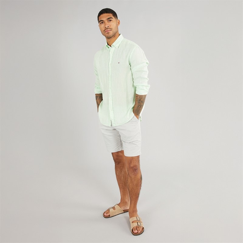 Tommy Hilfiger Mens Long Sleeve Shirt Opal Green - Image 4