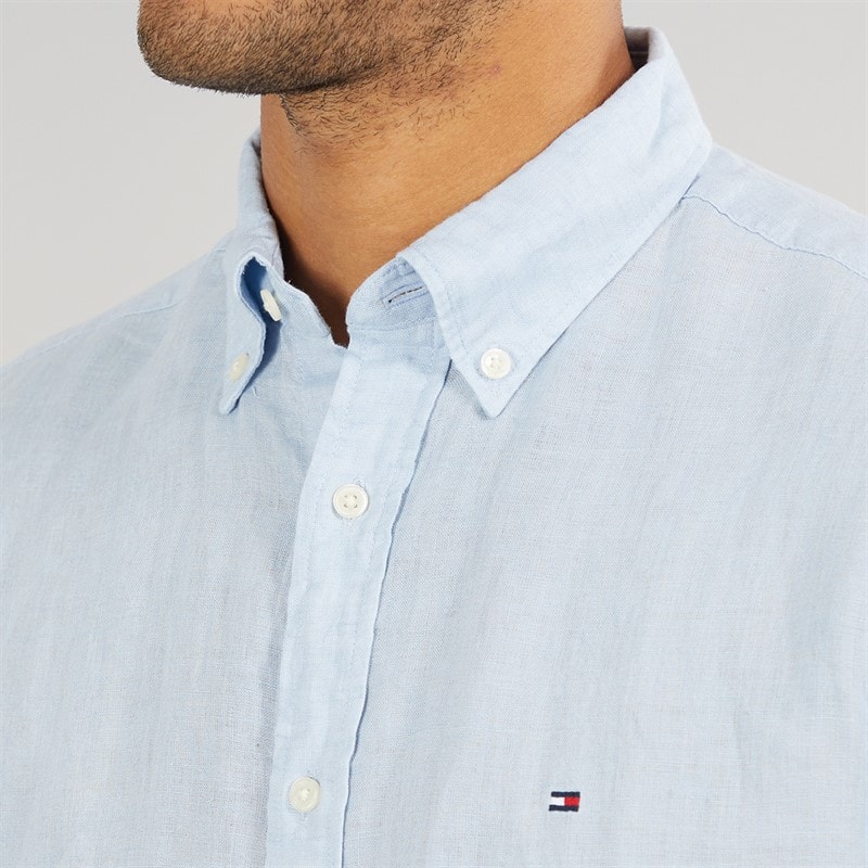 Tommy Hilfiger Mens Long Sleeve Shirt Breezy Blue - Image 3
